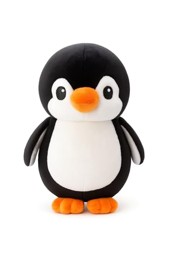 Image of NSA Penguin Soft Toy | Cute & Huggable Plush Stuffed Animal for Kids | Cuddly Cartoon Penguin Plush Doll | Soft Toy for Babys I Birthday Gift & Room Decor Toy (25 cm, Black & White)