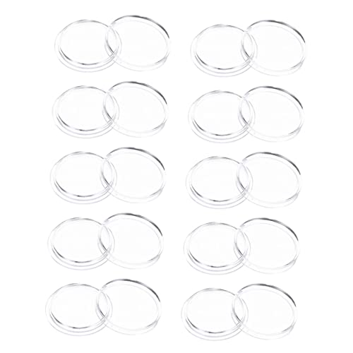 Capsulas plásticas transparentes para monedas Lurrose 100 piezas miniatura 1