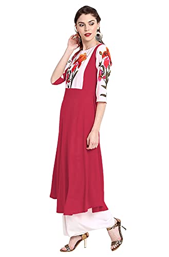 Image of ALC Creation Women's Crepe Printed A-Line Kurti