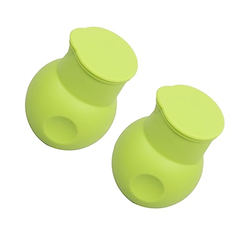 PRETYZOOM 2pcs Silicone Chocolate Melting Pot for Easy Melting of Butter Chocolate and Sauces Microwave Baking Pouring Tool Green