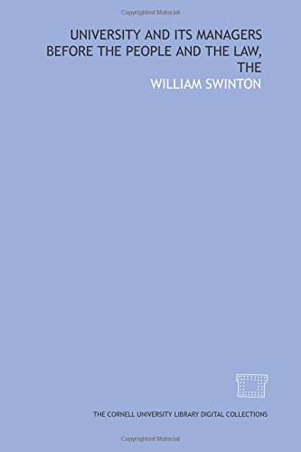 University and its managers before the people and the law, The