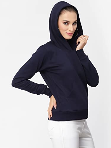 Image of UZARUS Women's Cotton Fleece Stylish Sweatshirt Hoodie