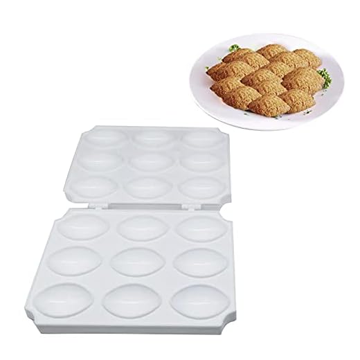 12 rutnät köttbullstillverkare form, gör-det-själv form kök matlagningsverktyg, köttboll form köttfärslimpmaskin pressverktyg för att göra stekt kibbeh, köttbullstillverkare