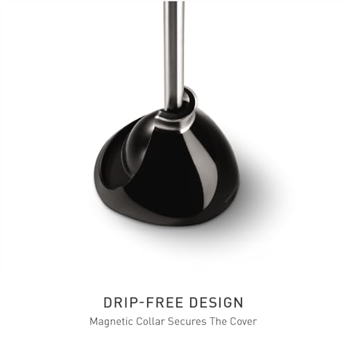 Image of simplehuman Toilet Plunger and Caddy Stainless Steel, Black