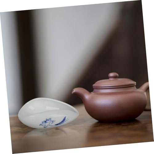 JEWEDECO 茶葉保存に適した軽量セラミック茶荷 プレート 茶葉やコーヒー豆の取り出しに 家やオフィス向け精巧な製スプーン