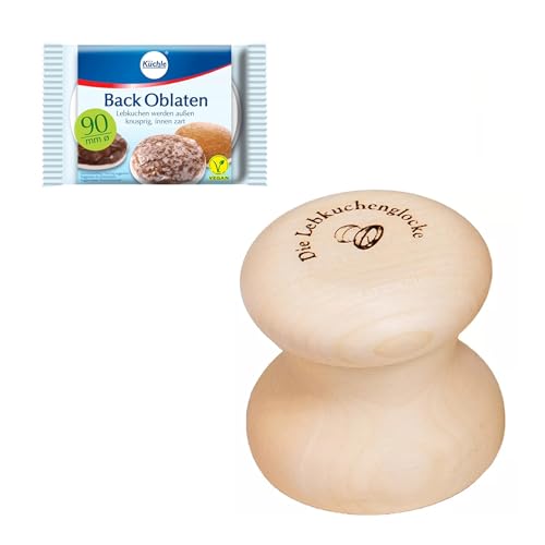 Lebkuchenglocke | Das Original | Lebkuchenformer Starter-Set 9 cm | inkl. Oblaten | idealer Helfer zum Backen von perfekten Lebkuchen, Makronen und Plätzchen Lebkuchenglocke | Das Original | Lebkuchenformer Starter-Set 9 cm | inkl. Oblaten | idealer Helfer zum Backen von perfekten Lebkuchen, Makronen und Plätzchen
