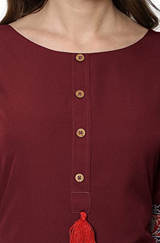 Image of ALC Creation Women's Crepe Printed A-Line Kurti