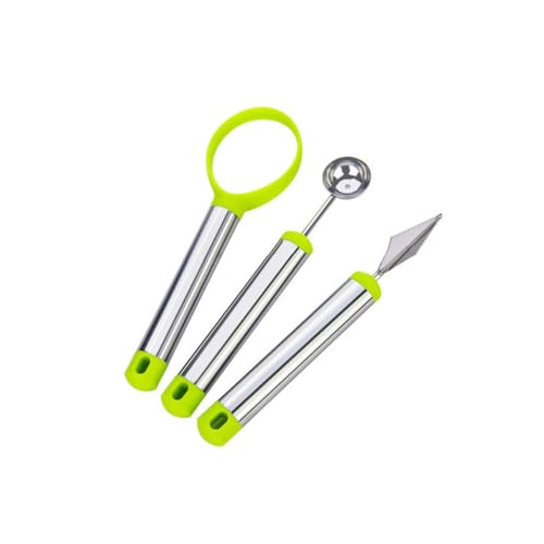 COLLBATH Fruit Cutter Molds Updated Vegetable and Fruit Cutting Tools Set Includes Carving Knife Slicer and Digging Ball for Carving