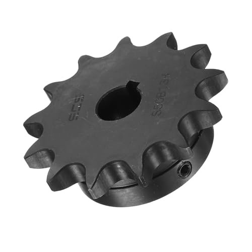 Image of uxcell #50 Chain Roller Sprocket B Type, 5 /8 inch Bore 13 Tooth Single Strand Chain Sprocket, Carbon Steel, Keyway with Set Screws