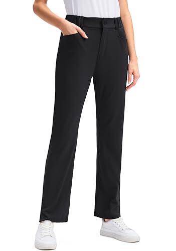 SANTINY Women’s Golf Pants with 5 Pockets High Waisted Quick Dry Stretch Pants for Women Travel Work Casual