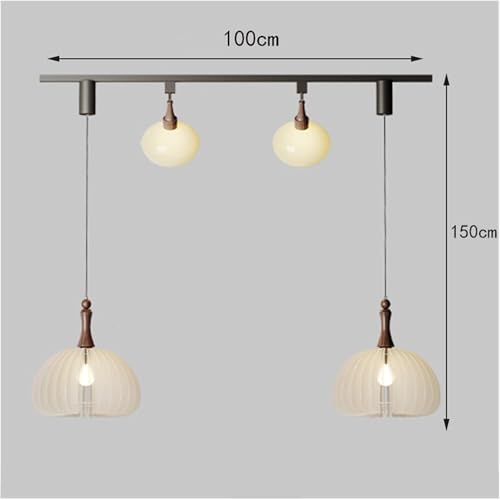 Lustre décoratif d'intérieur design suspendu à 4 têtes LED modernes - 3