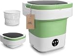 Laveuse portable, 20L Mise à jour avec laveuse le panier de spin, 3 Modes de nettoyage adaptés aux petits vêtements, pliable design idéal pour l'hôtel, la maison, l'appartement et le campain