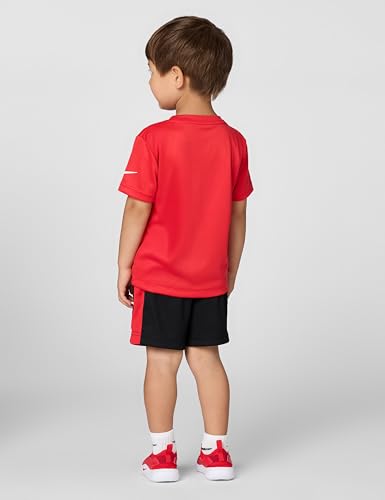 Image of Nike Boys' Dri-FIT Swoosh Logo T-Shirt and Mesh Shorts 2-Piece Outfit Set