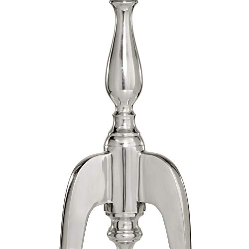 Deco 79 Traditional Aluminum Round Accent Table, 15" X 15" X 22", Silver #TOP6