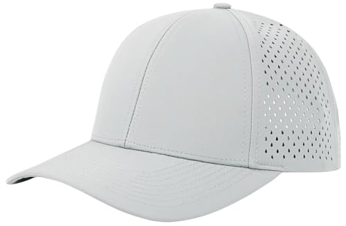 Image of Men's Baseball Cap Fits OSFM & XXL Laser Perforated Golf Ball Hat Water Resistant Quick Dry Adjustable Snapback Caps