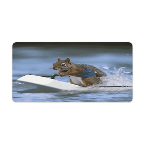 Water Skiing Squirrel Alfombrilla de Escritorio para Mouse