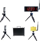LUCKY TIME Cronometro laser wireless per sprint, sistema di allenamento laser a batteria per sprint su distanze di 40 e 60 iarde, display a LED rosso, cronometro da corsa per allenamento di velocità