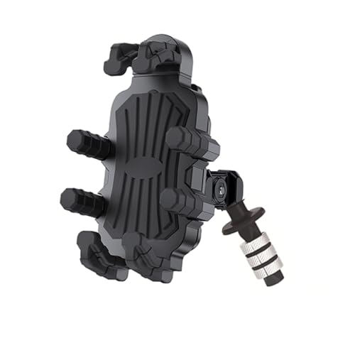 Image of Motorcycle Phone Holder for 13mm- 19mm Fork Stem Hole,Smartphone 4.7''-7.2'' Motorbike Mirror Seat Phone Mount (E-Mirror Mount)