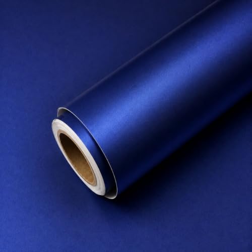 Image of HOME13 Blue Wallpaper Self Adhesive Kitchen Wallpaper Waterproof Vinyl Remoavble Sticker Matte Wall Paper for Countertops Bathroom Kitchen Cabinet (20x150 Inch)