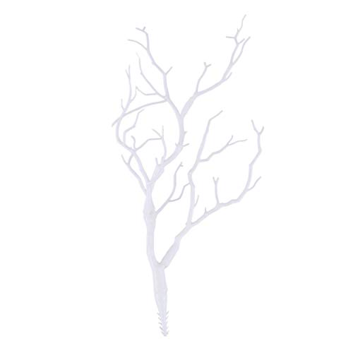 SNOWINSPRING 3 Piezas Artificial Planta Seca Rama de áRbol Boda Blanca DecoracióN del Hogar (Blanco) 36X22 Cm