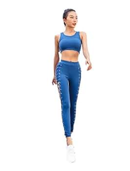 【新品・美品】ピラティス・ヨガウェアセット Amazon | [YOGAWEAR_HIKARI]セクシー！カッコいい！編み上げ