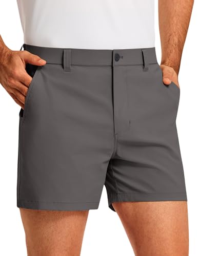 Image of PULI Golf Shorts Men 5 Inch Inseam Stretch Casual Dress Shorts with Pockets Waterproof Lightweight Quick Dry