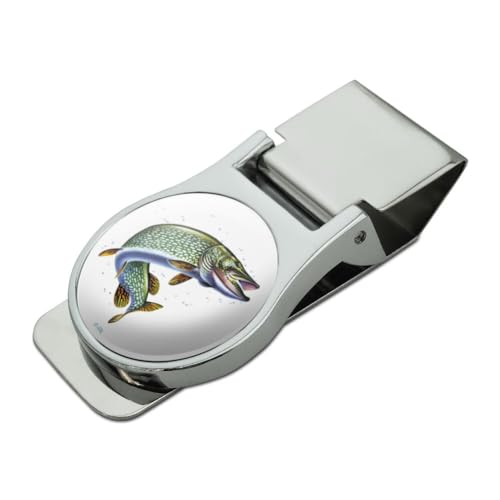 GRAPHICS & MORE Northern Pike Fishing 3 Satin Chrome Plated Metal Money Clip