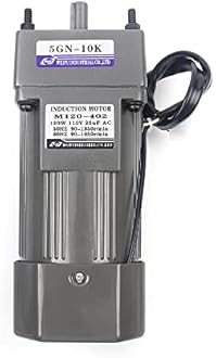 Variable Speed Geared Motor, 110V AC Gear Reduction Motor Adjustable Single-Phase High Torque Electric Gear Motor with Speed Controller 0-135RPM 120W 10K(Reduction Ratio 1:10)