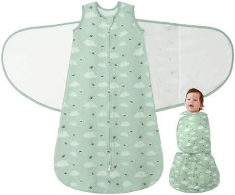 Neugeborene Baby Schlafsack 1 Tog Sommer Pucksack 0-6/6-12 Monate Sommerschlafsack Sleeping Bag 100% Baumwolle Swaddle Schlafanzug Baby Blanket Sommerschlafsäcke für Babys Neugebor