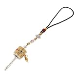 Healvian Buddhistischer Autoanhänger Spiegel Dekoration Tibetischer Sechswort Amulett Anhänger Vintage Feng Shui Auto Innenhänger für Schutz und Innenschutz