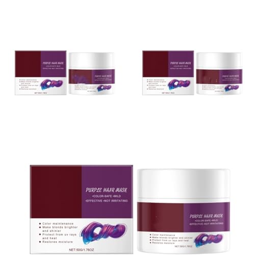 Mascarilla capilar morada, mascarilla capilar reparadora de colágeno, cuidado capilar reparador profundo, acondicionador reparador y suavizante del cabello, cuidado capilar reparador profundo