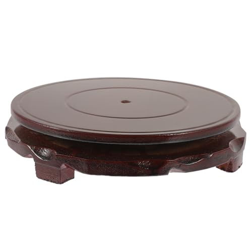 LIFKOME 木製旋?底座 植木鉢ホルダー 多様対応 安定設計 室内ディスプレイ用 家用フラワーポット台 おしゃれな植物乗せる台