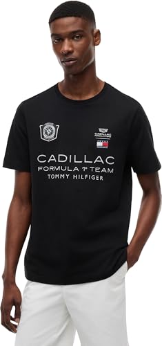 T-Shirt TH X Cadillac F1 Racing Tommy Hilfiger Unisexe Noir en Coton Taille M