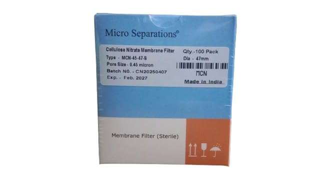 Laboratory Membrane Filter Papers 0.45 um (Micron) Cellulose Nitrate 47 Mm 100 Pcs miIIipore Durapor