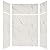 Transolid EWKX604896-41 Expressions 6-Panel Shower Wall Kit with Extension, 48-in L x 60-in W x 96-in H, Bianca