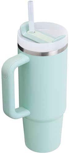 Image of STANLEY Quencher H2.0 Tumbler with Handle and Straw 30 Ounces | Flowstate 3-Position Lid | Cup Holder Compatible for Travel | Insulated Stainless Steel Cup | BPA-Free | Seafoam