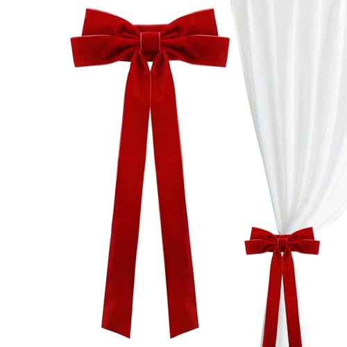 ZHUMCCY Sujetadores para Cortinas - Decoración Navideña Moderna para El Hogar - Sujetadores De Cortina con Lazo Rústico | para Fiesta Boda Cumpleaños Vacaciones Casa Hotel Interior Dormitorio Baño