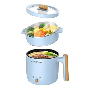 Audecook – Audecook Elektrischer Dampfkocher, tragbarer Mini-Reisekoche