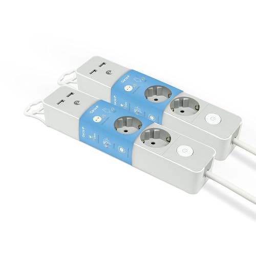 Bloc multiprise 3 prises + 2 USB Garza avec interrupteur et sécurité enfant intégrée