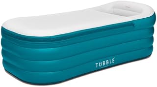 Tubble® Royale Air Bath - Inflatable Bathtub, Adult Size Portable Home Spa, Comfortable Bath, Quality Tub, Flexible Bath - 255 Liter (156 cm) - Blue Lagoon