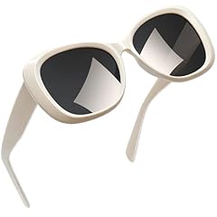 Beige Frame Black Lens