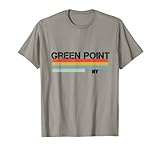Green Point Vintage Retro Rayas Camiseta