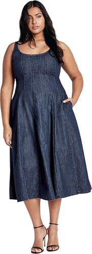 City Chic Women's Apparel Women's Lula Denim Dress