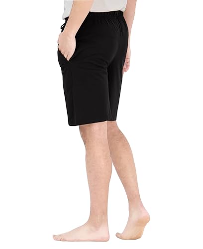 Image of Andrew Scott Men's Lounge Shorts | Drawstring & Pockets Cotton PJ-Sleep Short Bottoms | Multi Packs