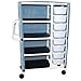 Fabrication Enterprises-Combo cart with 4 Shelves - 8 Pull Out tubs with mesh or Solid Vinyl Cover
