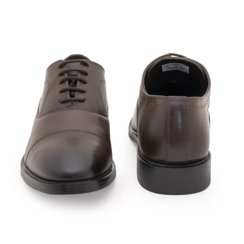Image of Red Tape Men's Formal Shoes Black Leather Round Toe Lace-Up