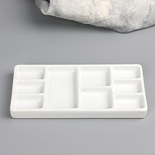 paleta akwarelowa paleta paleta kwadratowa paleta wielokolorowa farba olejna dla dorosłych początkująca sztuka (kolor: biały)