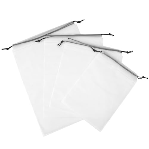 【トゥルーハーツ】ビニール 防水 収納 半透明 袋 2種20枚セット 旅行 プール スポーツ 小分け おしゃれ 可愛い 大サイズ 小サイズ (半透明無地)