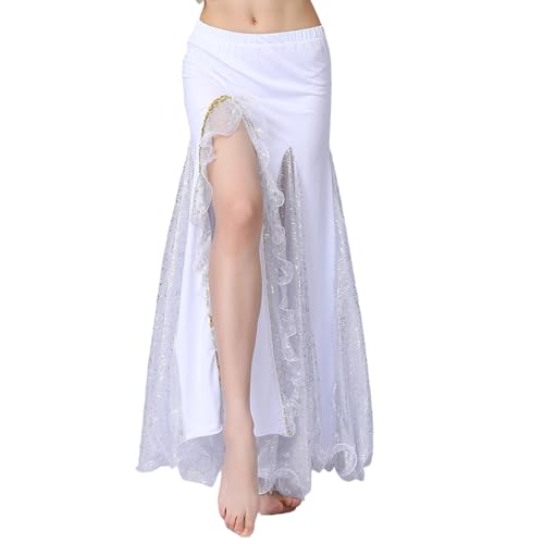 Jupe de danse du ventre à paillettes pour femme : tenue de scène et costume tribal de carnaval