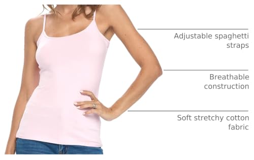Image of Natural Uniforms Women's Camisole Tank Top-Breathable Cotton Stretch